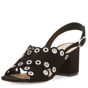 New Sam Edelman Black Seana Grommet Sandals